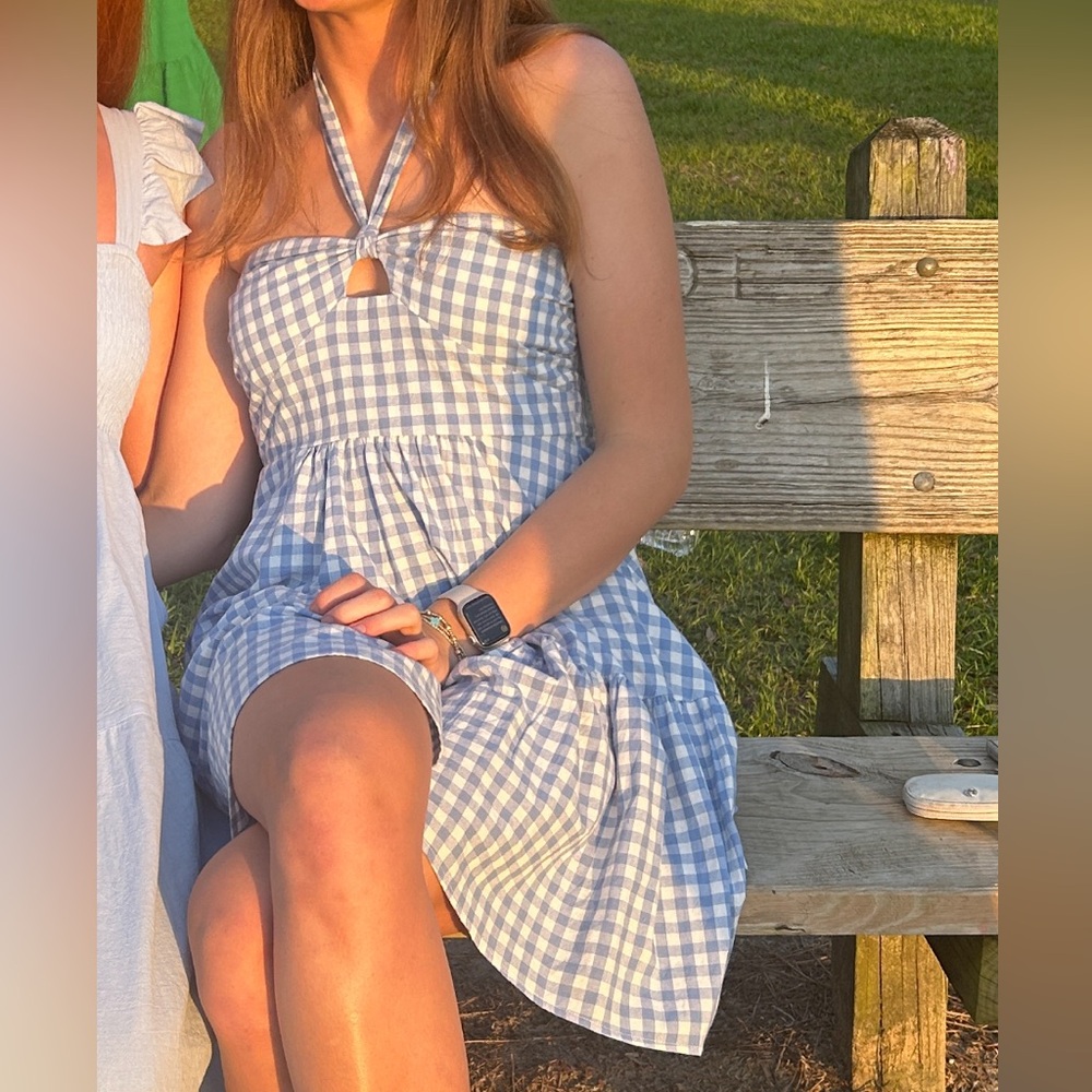 Light Blue Gingham Dress
